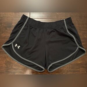 Women’s Under Armour 3” Black/Grey Tech Mesh Loose-Fit Running Shorts- Small